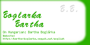 boglarka bartha business card