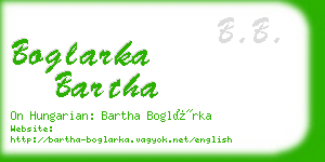 boglarka bartha business card